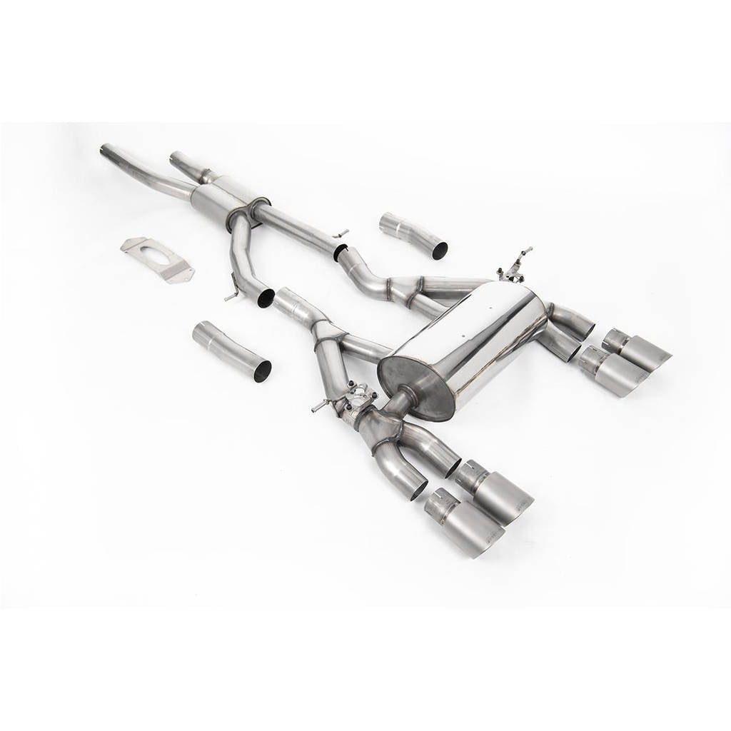 MILLTEK SSXBM1119 Кат-бек Quad 90mm GT90 BMW 3 Series F80 M3 & M3 Competition Saloon (OPF/GPF Models Only) Photo-0 
