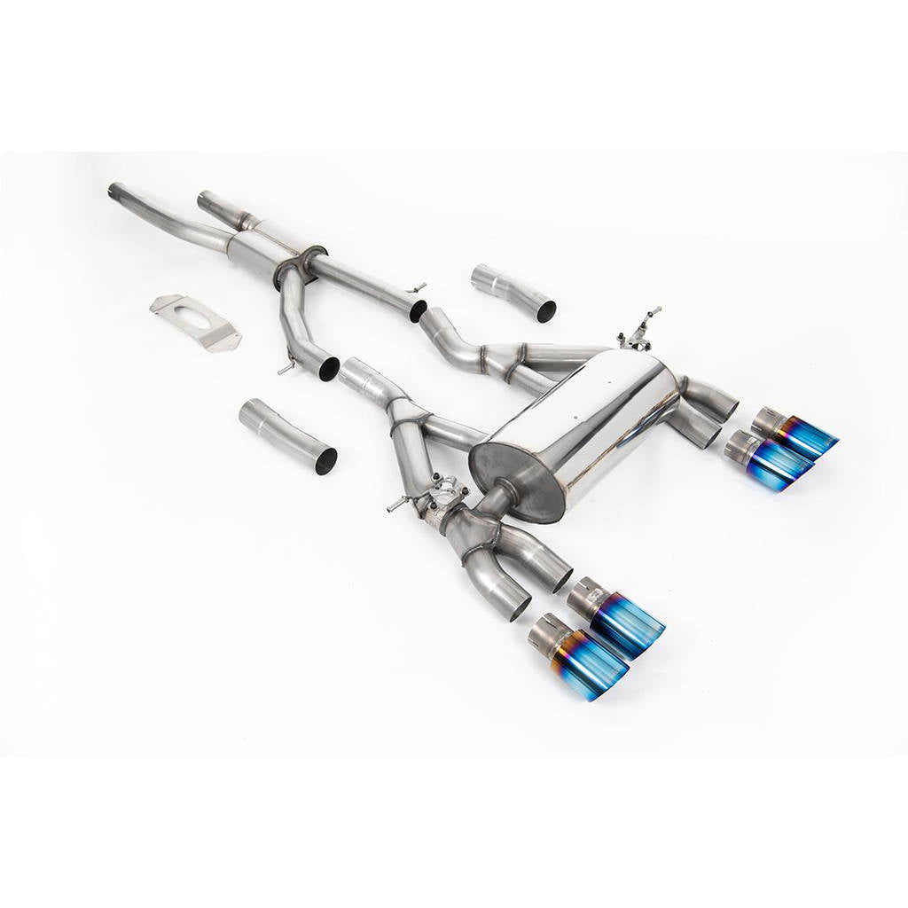 MILLTEK SSXBM1123 Кат-бек Quad 90mm GT90 BMW 3 Series F80 M3 & M3 Competition Saloon (OPF/GPF Models Only) Photo-0 