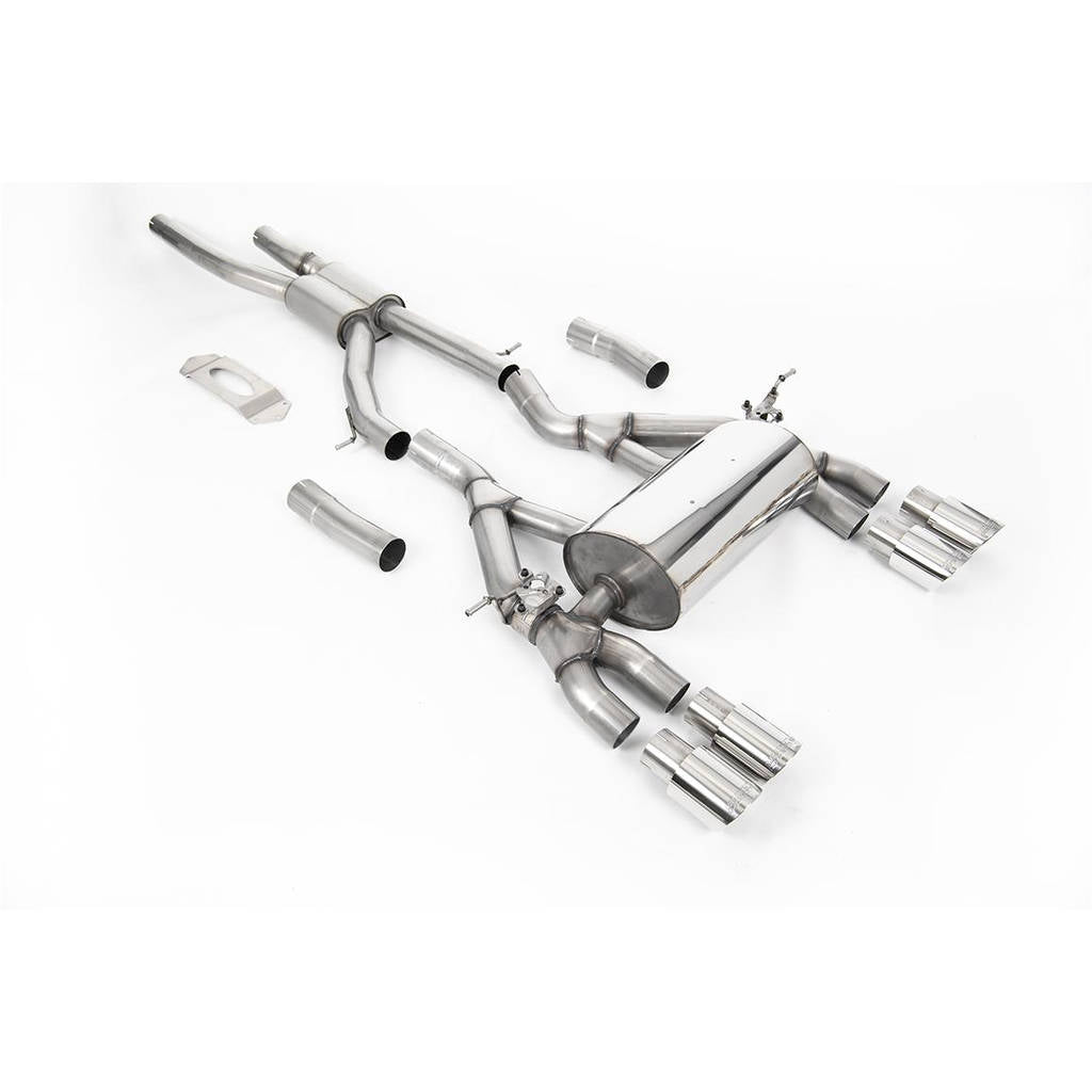 MILLTEK SSXBM1117 Кат-бек Quad 90mm GT90 BMW 3 Series F80 M3 & M3 Competition Saloon (OPF/GPF Models Only) Photo-0 