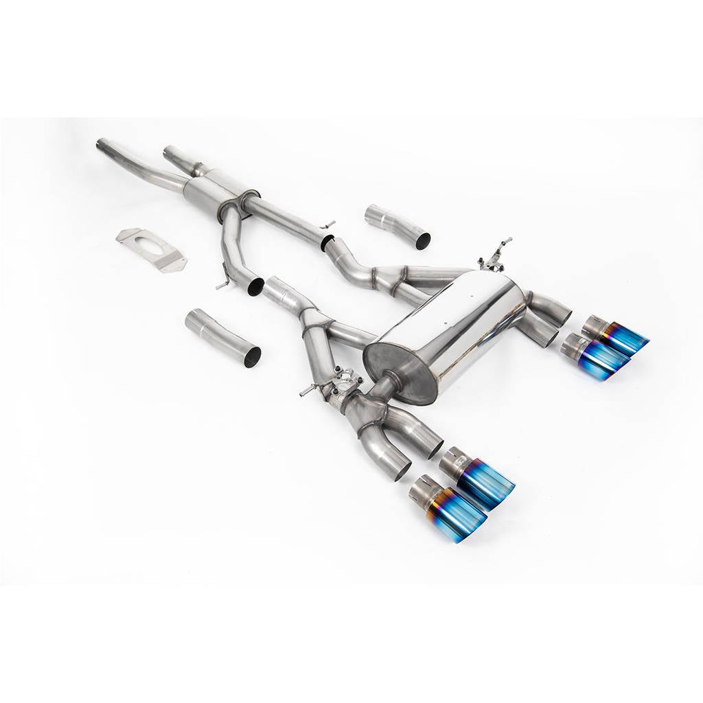 MILLTEK SSXBM1120 Кат-бек Quad 90mm GT90 BMW 3 Series F80 M3 & M3 Competition Saloon (OPF/GPF Models Only) Photo-0 