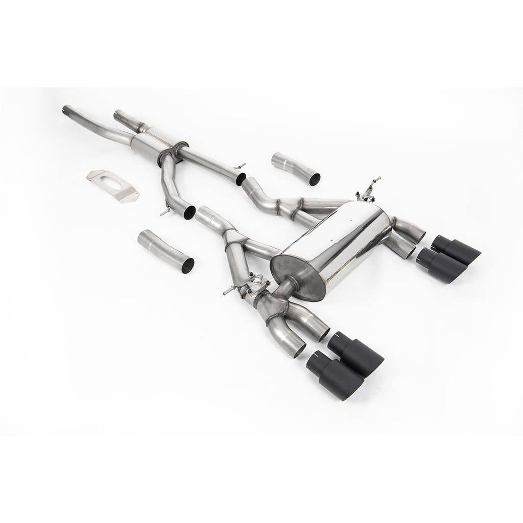 MILLTEK SSXBM1125 Кат-бек Quad 90mm GT90 BMW 3 Series F80 M3 & M3 Competition Saloon (OPF/GPF Models Only) Photo-0 