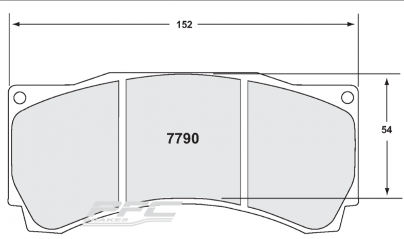 PFC 7790.10 гальмівні колодки передні Z-RATED для BMW M3 GT4 (AP Racing CP9660) Photo-1 