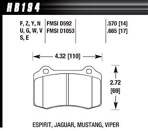HAWK HB194F.570 Гальмівні колодки HPS Brembo 20.5187.30, 20.5272.12, 20.5272.22 Photo-1 