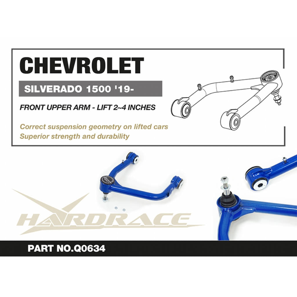HARDRACE Q0634 Важіль передній верхній - LIFT 2 ~ 4 INCH CHEVROLET SILVERADO -1500/GMC SIERRA 1500 '19 - Photo-1 