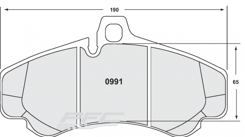 PFC 0991.331.17.44 Передні гальмівні колодки для PORSCHE 996 GT2/GT3 / 997 Turbo/GT3 380mm (331 компаунд, 17 мм) Photo-0 