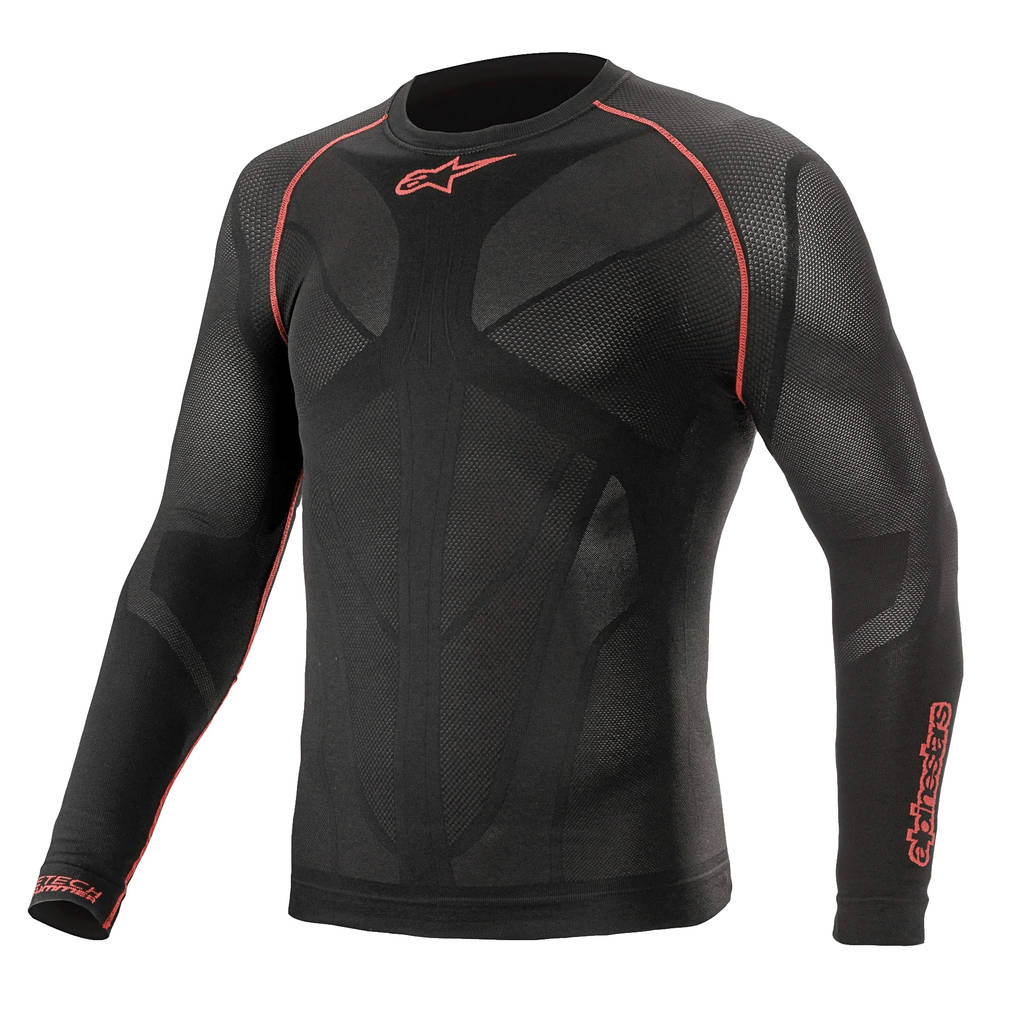 ALPINESTARS 4752521_13_M/L Майка/футболка для картингу RIDE TECH V2, з довжин. рукавом, черн./червоний, Розмір M/L Photo-0 