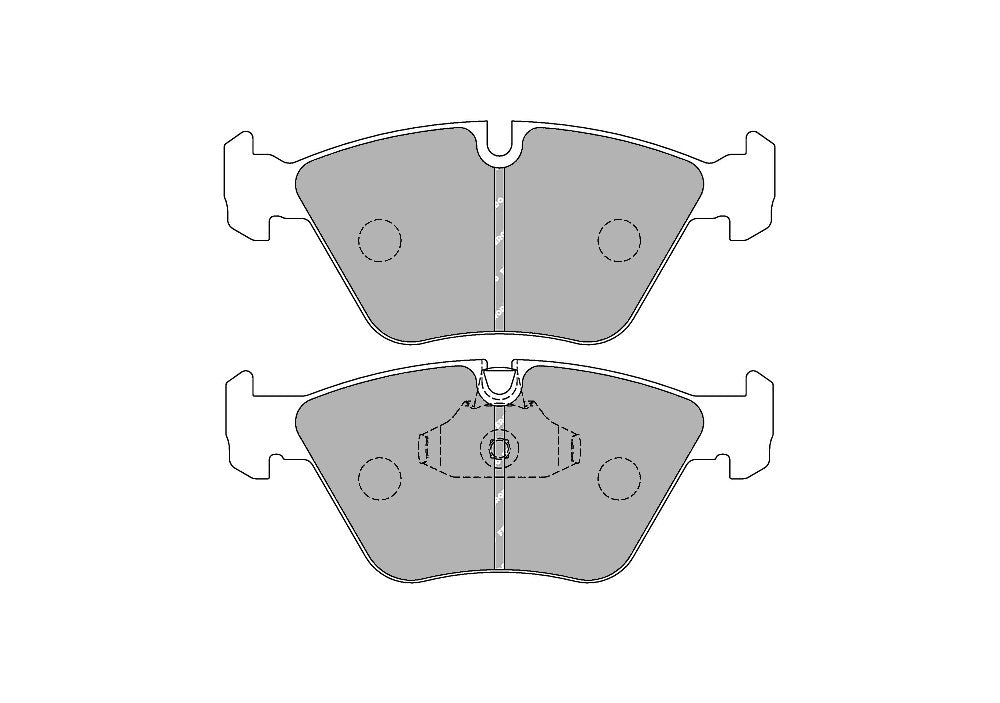FERODO FCP1073H Передні гальмівні колодки DS2500 для BMW 3 Series (E46) / 5 Series (E39) / X3 (E83) / Z4 (E85) Photo-0 