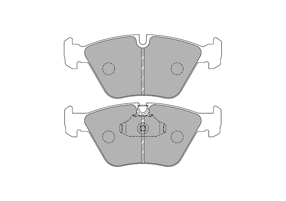 FERODO FCP1073H Ds2500 Колодки перед для BMW M3 E46 330/M5 E39 520/523/528/530/535 / X3 E83 Photo-1 