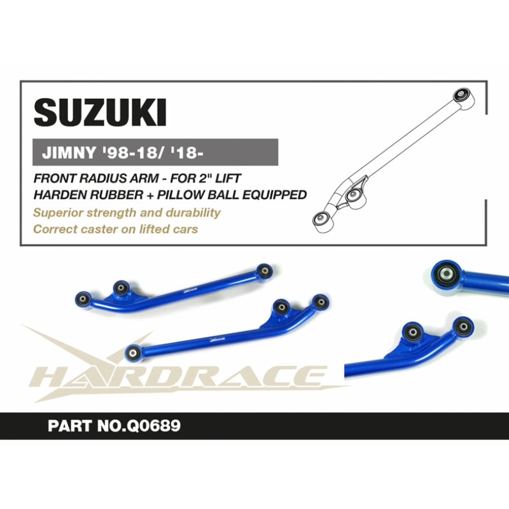 HARDRACE Q0689 Передній радіусний важель 2 шт для SUZUKI JIMNY '98-18 Photo-1 