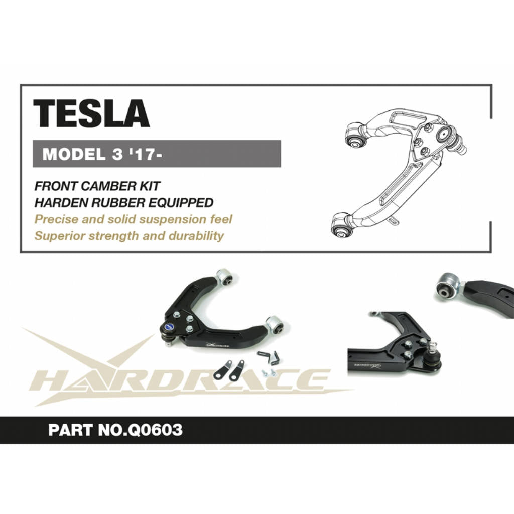 HARDRACE Q0603 К-т переднього верхнього розвалу - 2 шт для TESLA MODEL 3 '17- Photo-2 