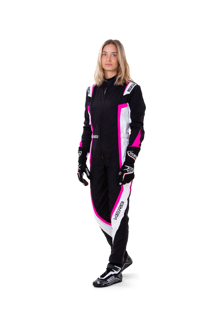 SPARCO 002341LNRBF120 Комбінезон для картингу KERB GIRL, CIK, дитячий, чорний/білий/рожевий, розмір 120 Photo-1 