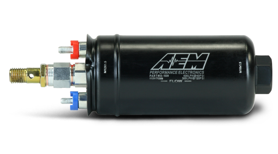 AEM 50-1009 Насос паливний виносної (400 л/ч) M12x1.5 вихід - M18X1.5 вхід Photo-1 