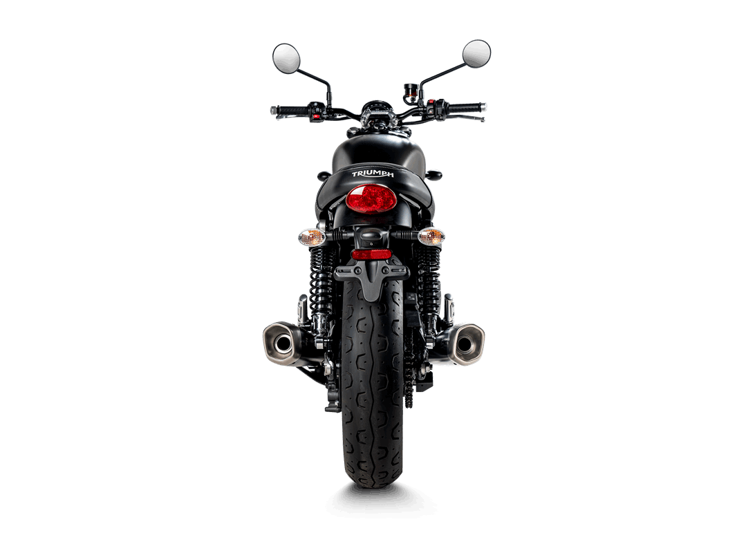 AKRAPOVIC S-T9SO2-HCQTBL Вихлопна система Slip-On Line (Titanium) для Triumph Street Twin 2016 - 2020 Photo-1 