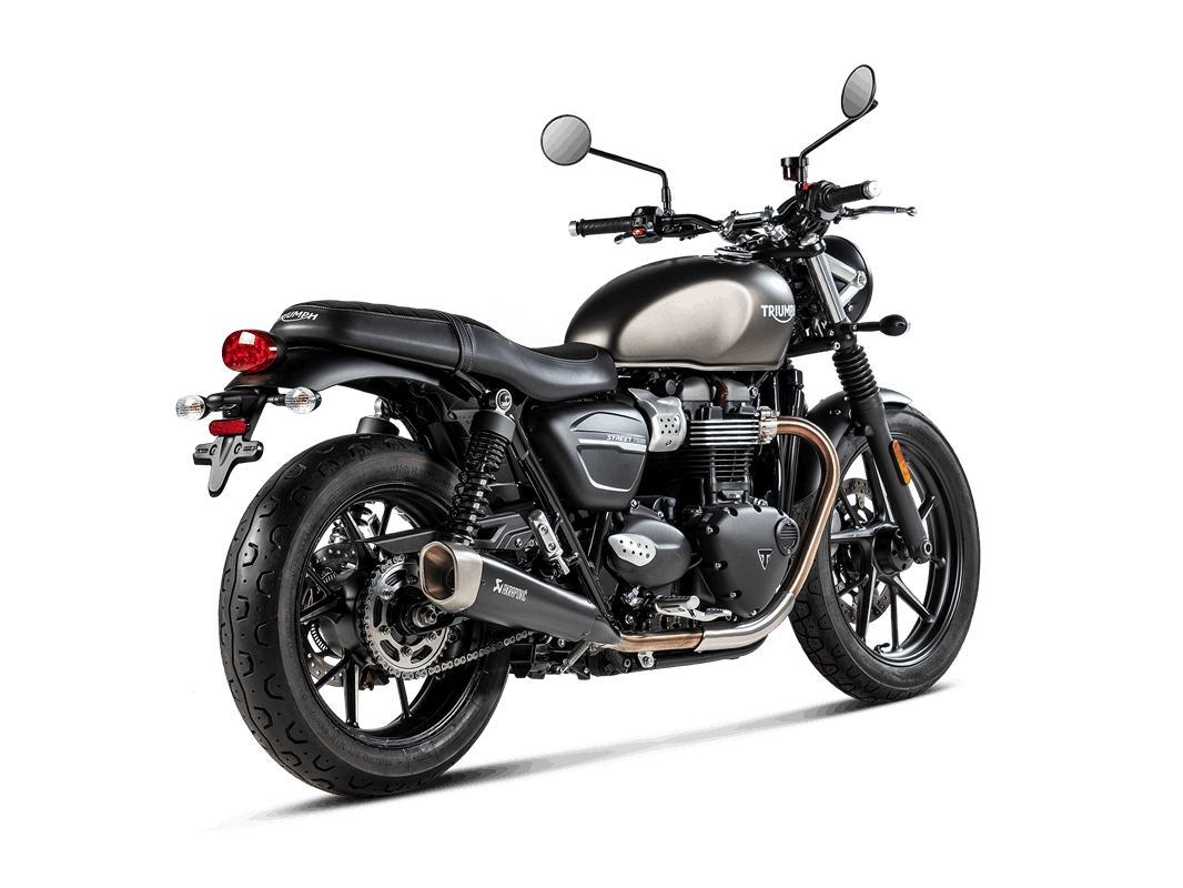 AKRAPOVIC S-T9SO2-HCQTBL Вихлопна система Slip-On Line (Titanium) для Triumph Street Twin 2016 - 2020 Photo-2 