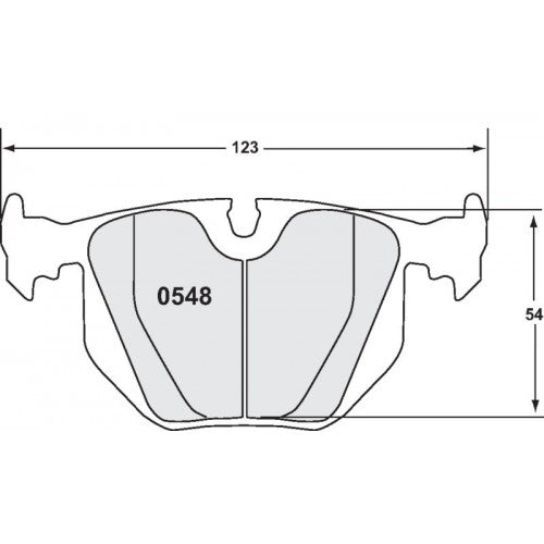 PFC 0548.332.16.44 Задні гальмівні колодки RACE 332 CMPD 16 мм для BMW 330i (E46) / M3 (E46) / Z4 M Coupe Photo-1 