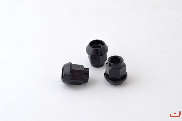 AITECH AIT-DAAL6 Гайка 14X1,5 ex 19mm, od 25mm conical SEAT, total lenght 27mm Ergal alloy competition nut (black) Photo-1 