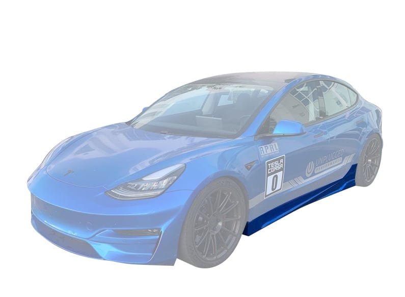UNPLUGGED PERFORMANCE UP-M3-303-1.1 Накладки на пороги, карбон для TESLA Model 3 Photo-0 