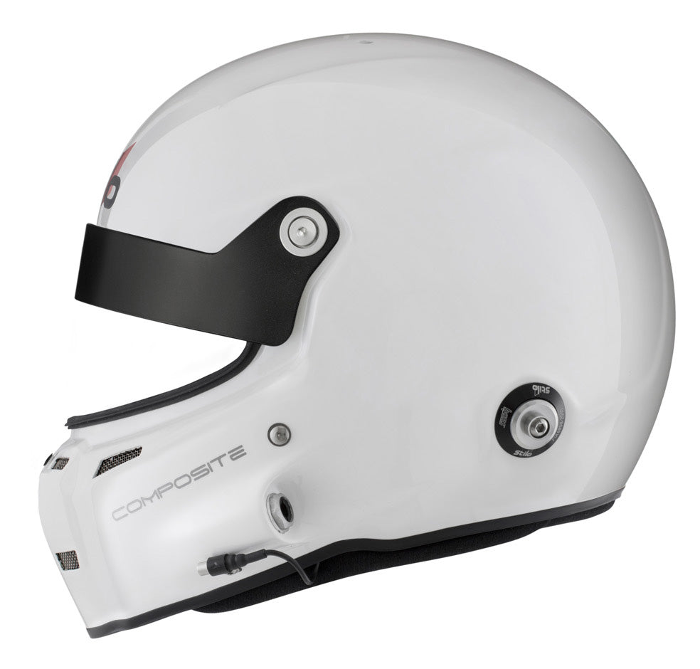 STILO AA0702CG2T600101 Шолом закритий ST5 GT COMPOSITE, вбудований мікрофон, HANS, SA2020 / FIA, білий / чорний, р-р 60 Photo-4 