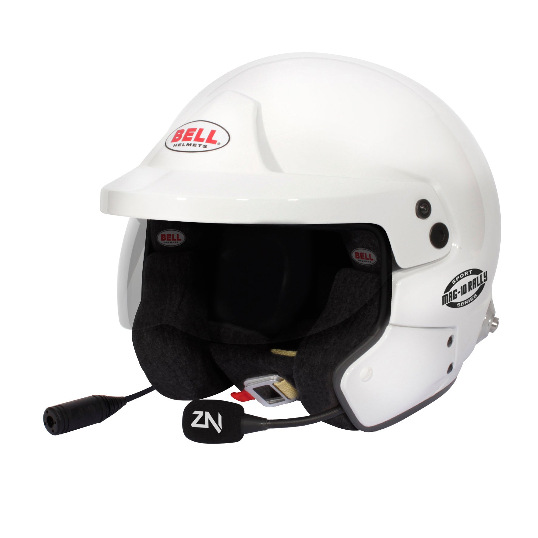 BELL 1443A04 Шолом open face MAG-10 RALLY SPORT, FIA, HANS, white, size MED (58-59) Photo-2 