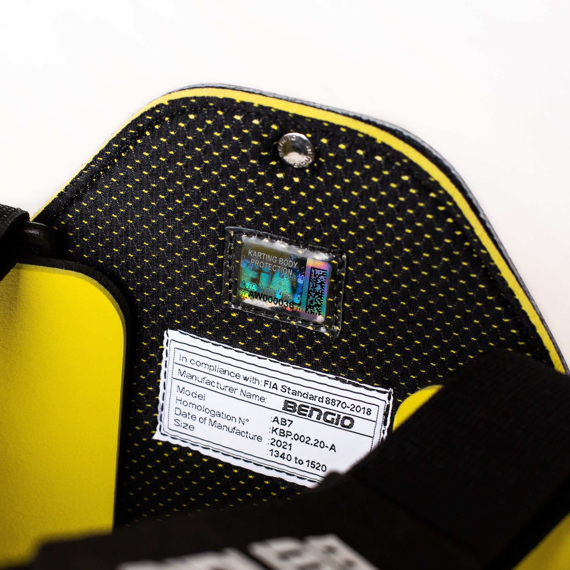 BENGIO AB7SM+BO BUMPER AB7 Захист ребер для картингу, FIA 8870-2018, чорний / помаранчевий, р-р S / M + Photo-8 