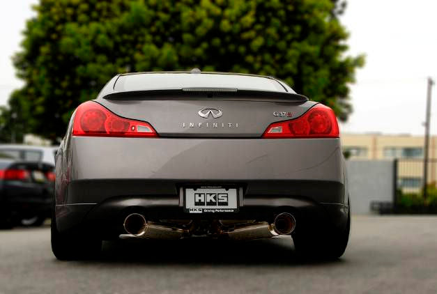 HKS 32009-BN003 Вихлопна система FULL DUAL MUFFLER для INFINITI G37 Coupe (CKV36 VQ37VHR) без 4WAS Photo-3 