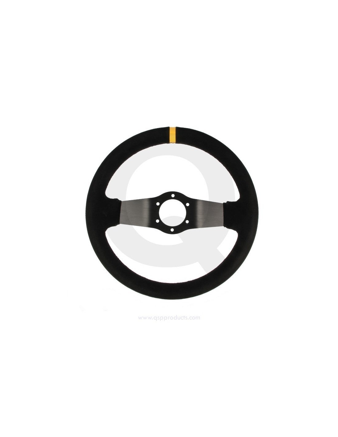 QSP QS.S70Z2 Руль, замша, чорний, діаметр 350мм, виліт 65мм Photo-1 