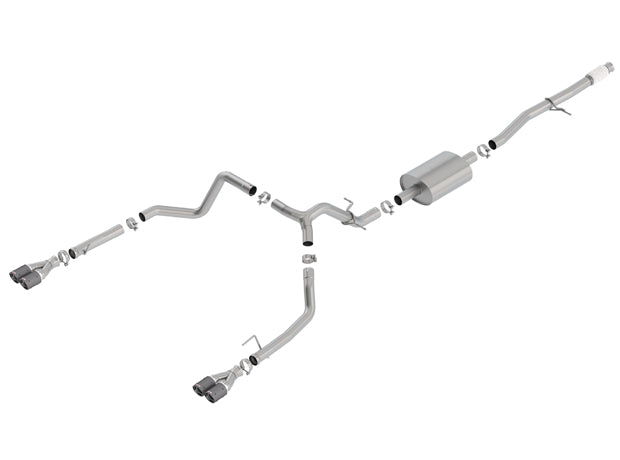 BORLA 140770CF Вихлопна система S-TYPE для SILV./ SIERRA 1500 2019 5.3L CF TIP: 3.5 "RD X 6.62" Photo-0 