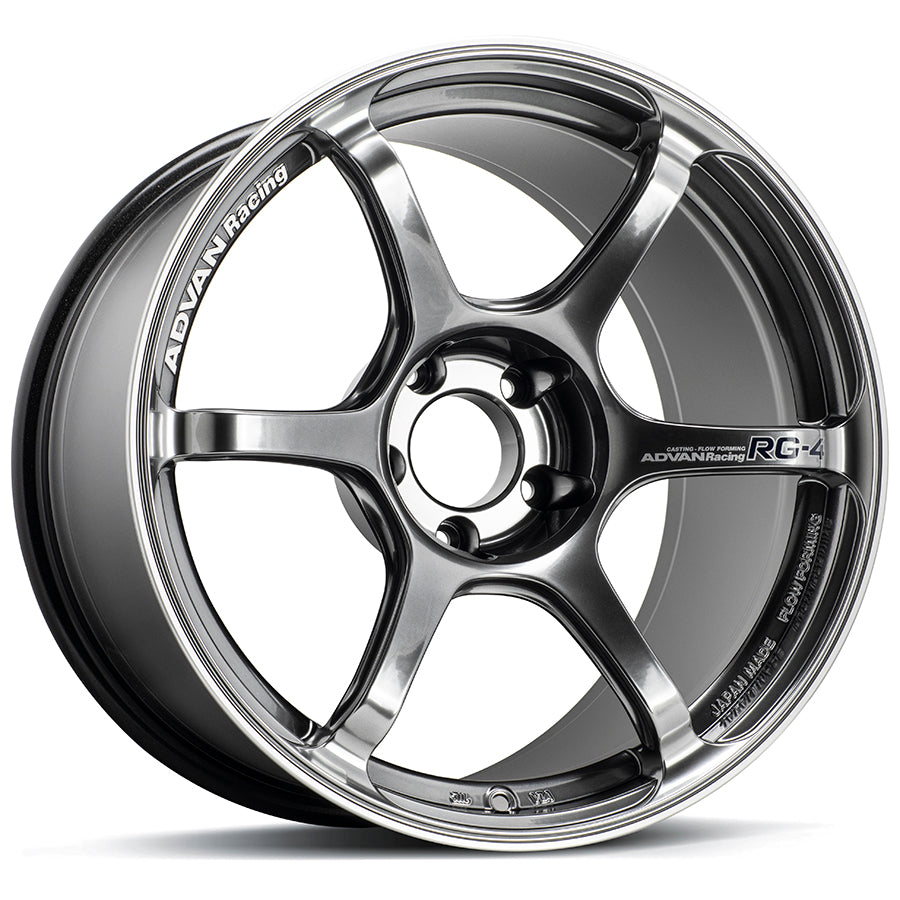 ADVAN YA48J45DHBR колісний диск V5076 RG-4 18x9. 5 ET45 5-100 RACING HYPER BLACK & RING Photo-1 