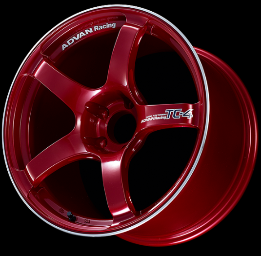 ADVAN YAD5C45ACRR колісний диск V4849 TC4 15x6.0 ET45 4-100 RACING CANDY RED & RING Photo-0 