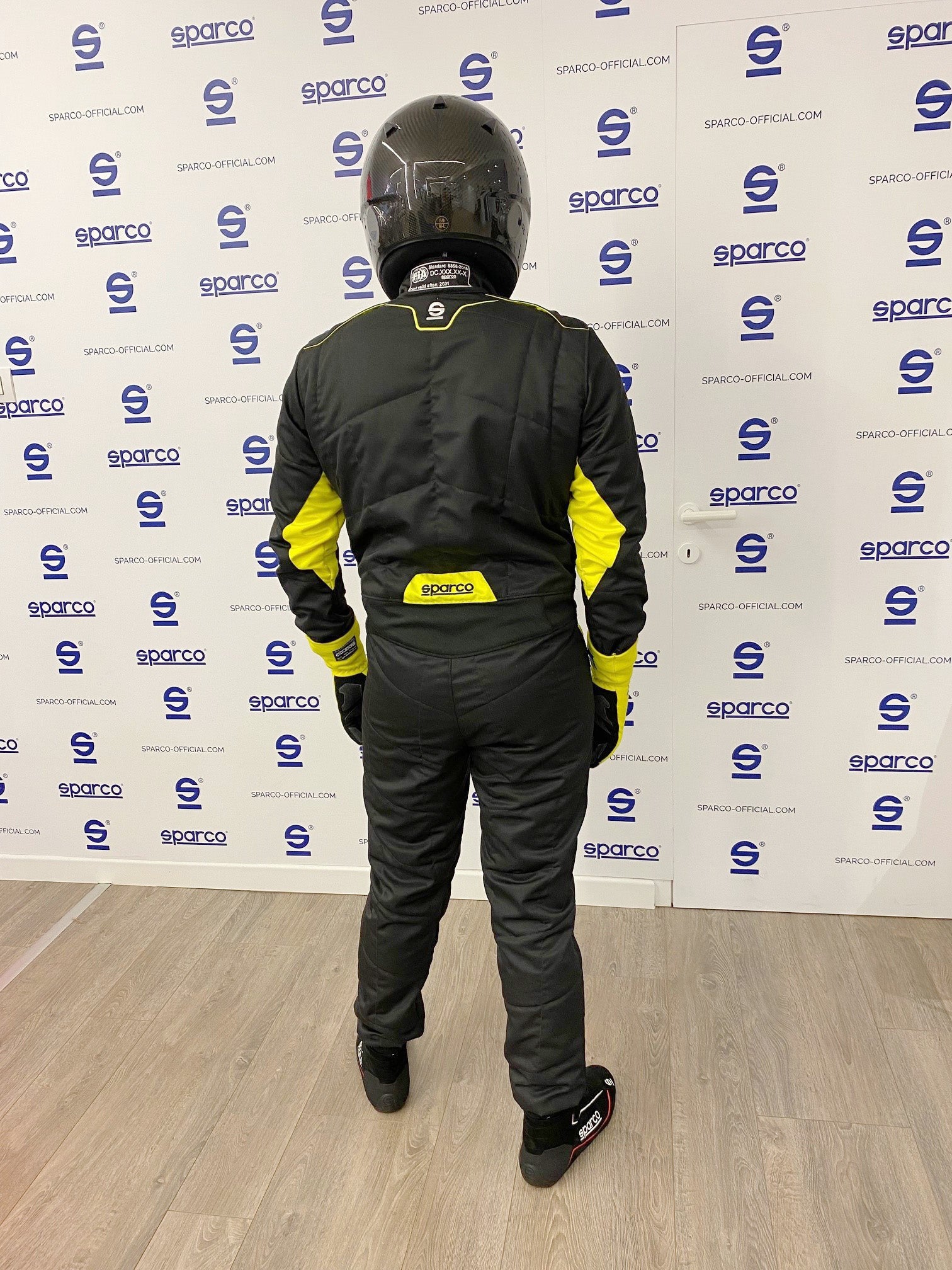 SPARCO 00109354NRGF комбінезон для автоспорту SPRINT 2022, FIA 8856-2018, Чорний/жовтий, р-р 54 Photo-3 