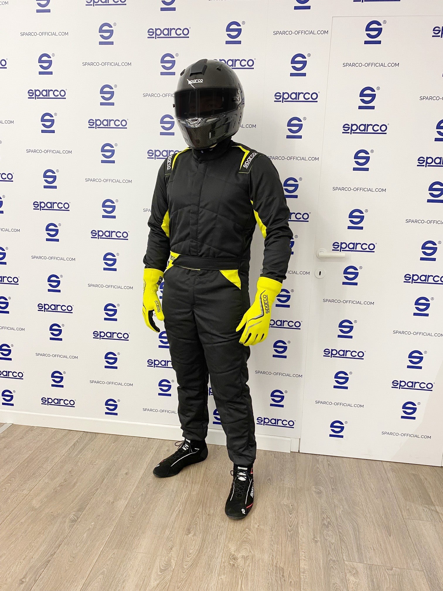 SPARCO 00109354NRGF комбінезон для автоспорту SPRINT 2022, FIA 8856-2018, Чорний/жовтий, р-р 54 Photo-2 