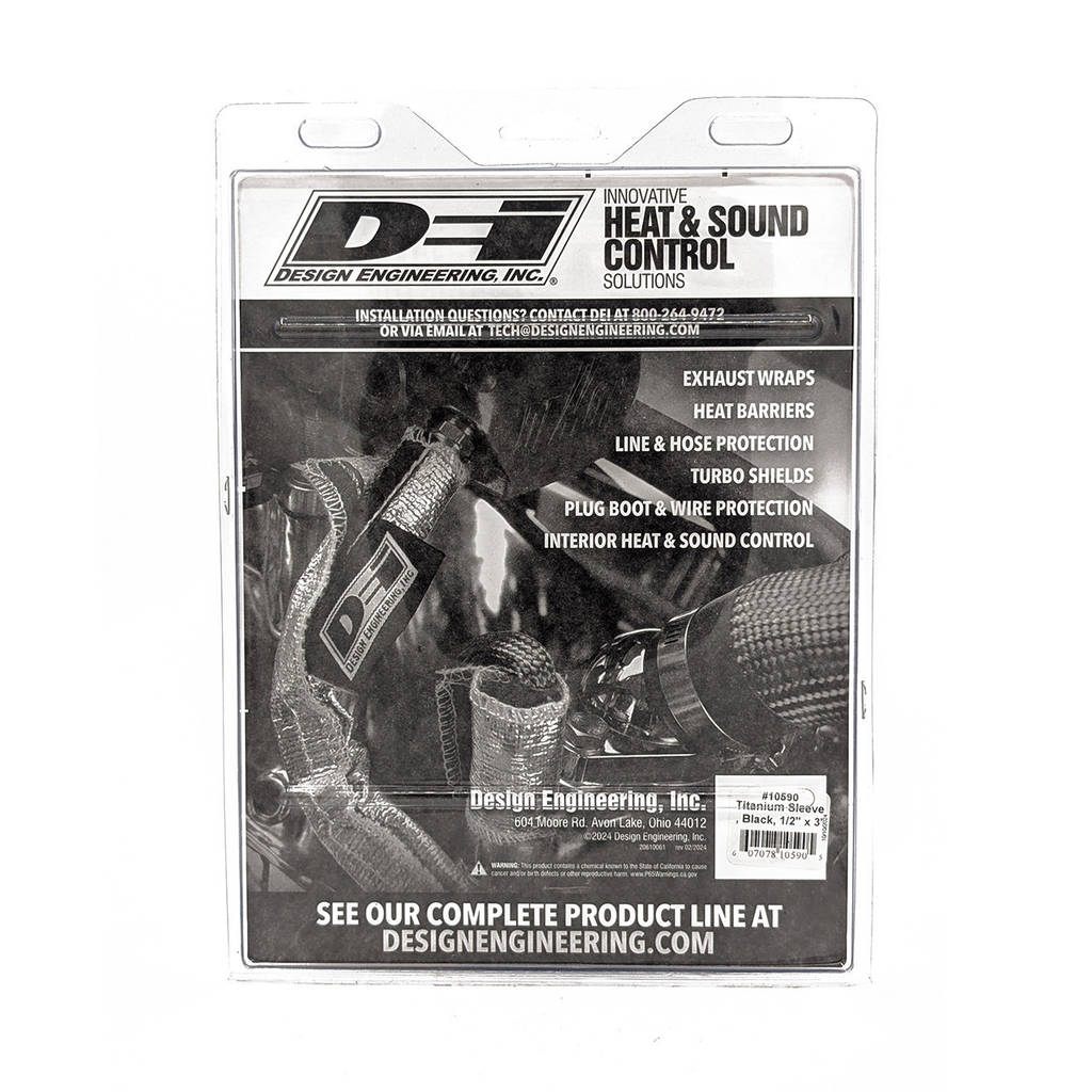 DEI 010590 Тепловий титановий рукав Protect-A-Sleeve 1/2" ID x 3ft чорний Photo-2 