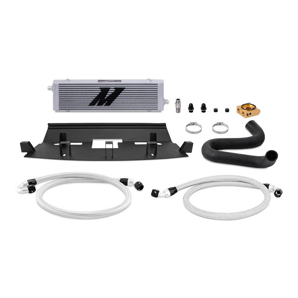 MISHIMOTO MMOC-MUS8-18T Комплект масляного радіатора для FORD Mustang GT 18+, сріблястий, термостатичний Photo-0 