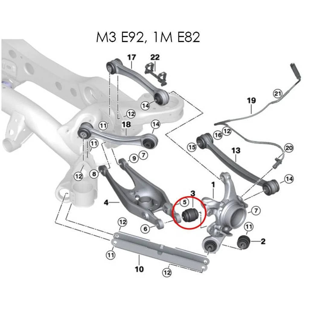 MILLWAY 90474 Ексцентричні сайлентблоки заднього важеля для BMW 1M (E82) / M3 (E90 / E92 / E93) / M2 (F87) / M3 (F80) / M4 (F82) Photo-2 