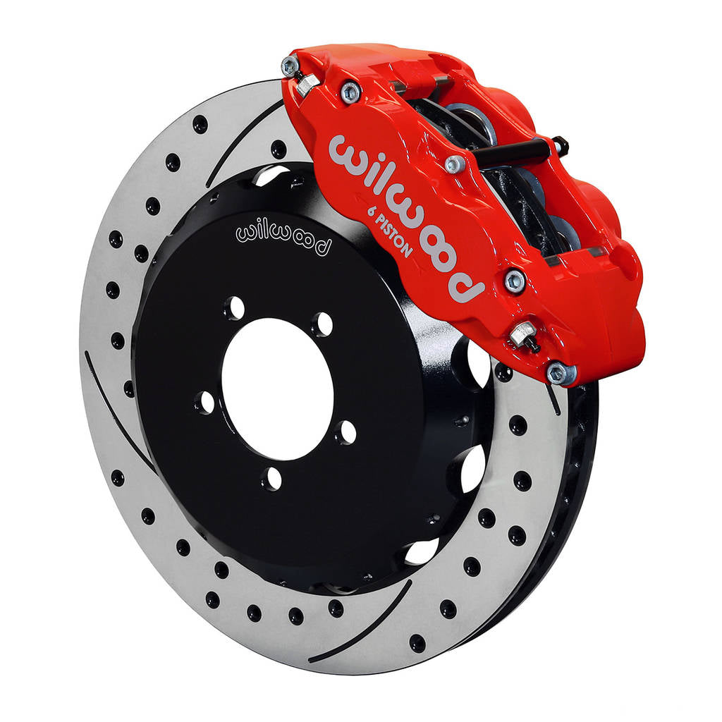 WILWOOD 140-12874-DR Комплект передніх гальм FNSL6R13.06" з перфорацією, червоний Photo-0 