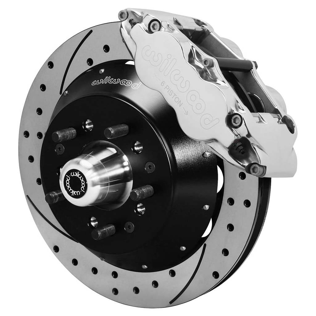 WILWOOD 140-9803-DP Комплект передніх гальм FNSL6R12.88" з перфорацією, полірований Photo-0 