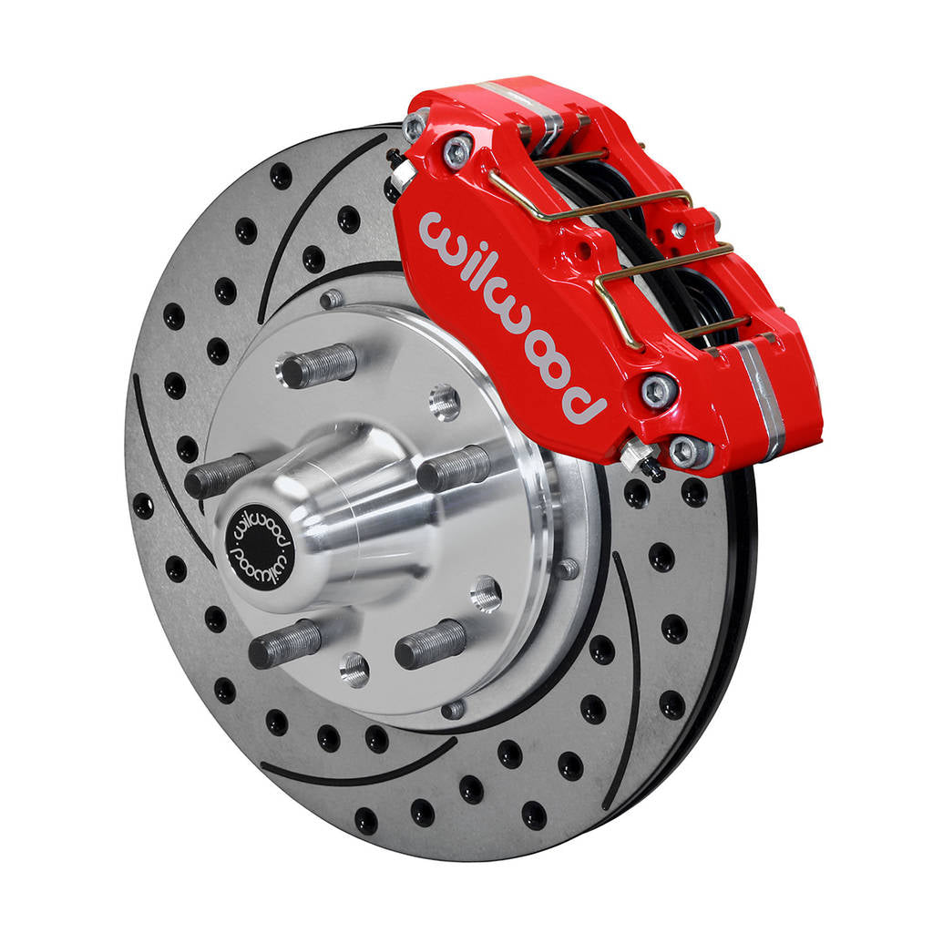 WILWOOD 140-13377-DR Комплект передніх гальм DP-DB 11.00", з перфорацією- червоний Photo-0 
