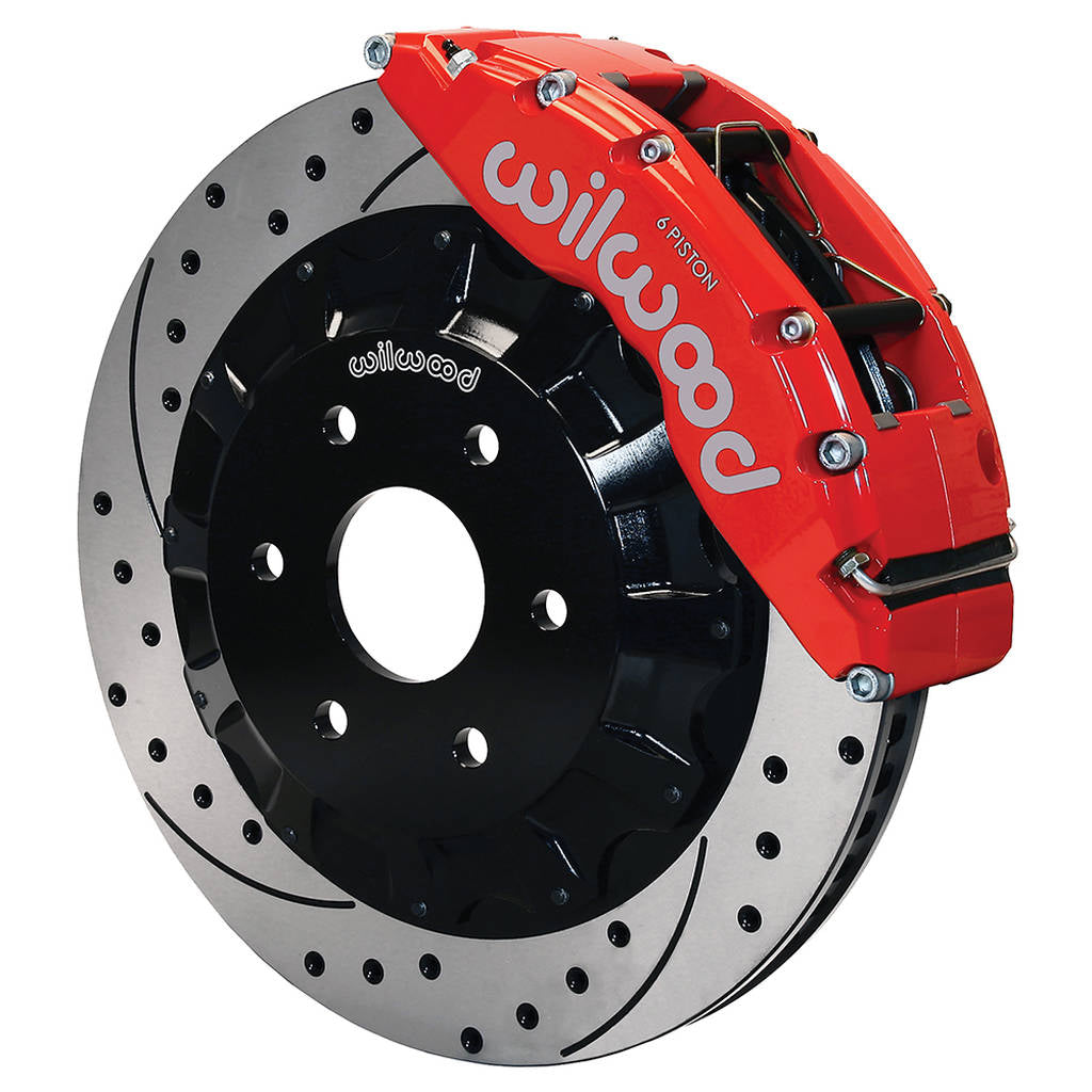 WILWOOD 140-8992-DR Комплект передніх гальм TC6R 16.00", з перфорацією, червоний Photo-0 