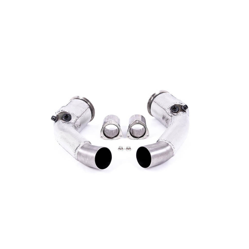 MILLTEK SSXAU910 Даунпайп з великим отвором з каталізатором Hi-Flow Sports для AUDI RS6 C8 4.0 V8 bi-turbo (без OPF/GPF) 2020 - 2022 Photo-0 