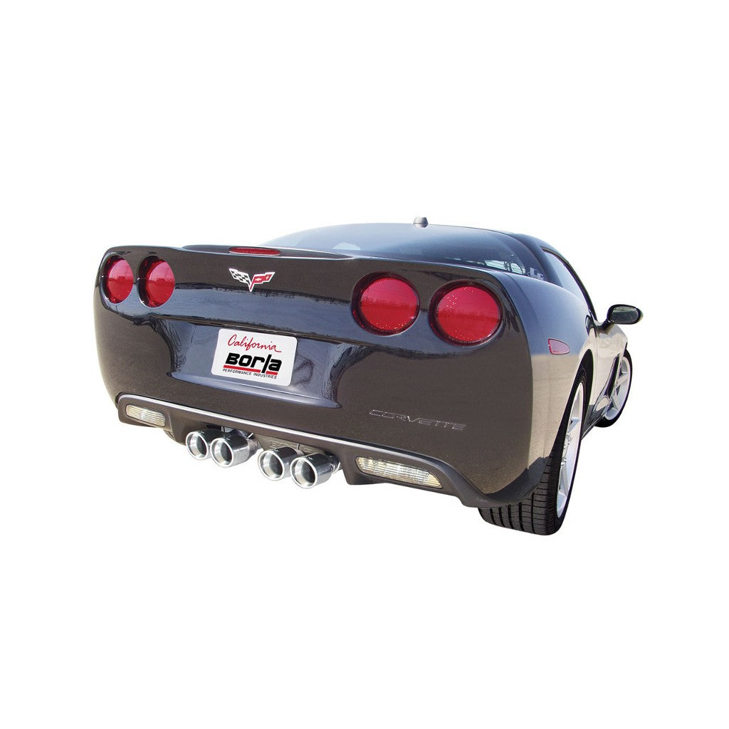 BORLA 11744 Вихлопна система Axle-Back CORV C6 '05-'08 6.0L V8 AT/MT RWD Photo-1 