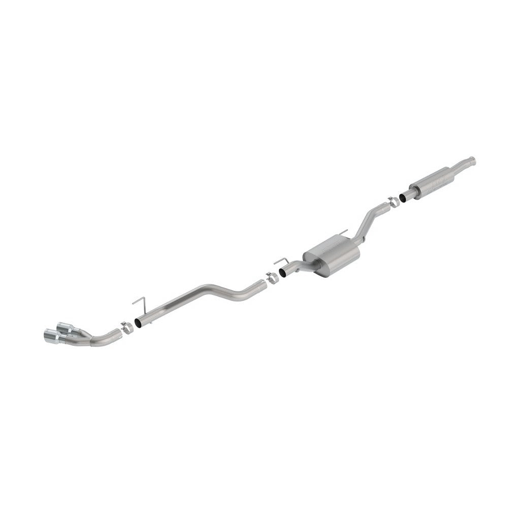 BORLA 140812 Вихлопна система Cat-Back S-TYPE 2.75 дюйма D RD RL AC S Наконечник 3.5 дюйма RD X 6.0 дюйма для Jeep Gladiator 3.6L V6 AT/MT 4WD 4DR '20-'21 Photo-0 
