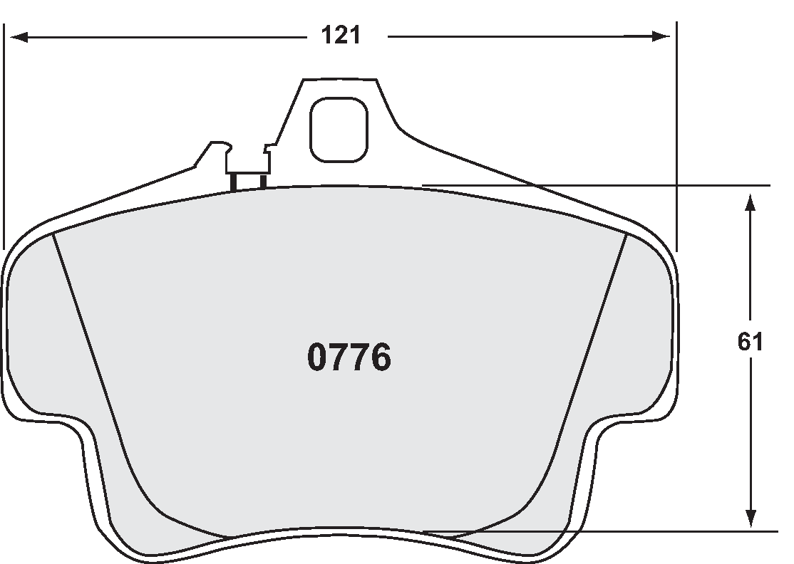 PFC 0776.10 гальмівні колодки задні Z-RATED для PORSCHE 996/997 (крім 997 Turbo / GT3) Photo-1 