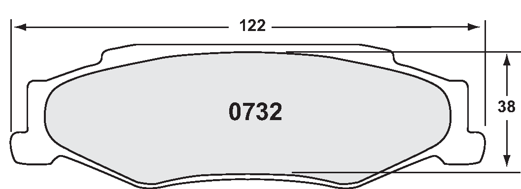 PFC 0732.22 Гальмівні колодки z-RATED задні для CHEVROLET CORVETTE C6 Excluding Z06/ZR1 2005- Photo-1 