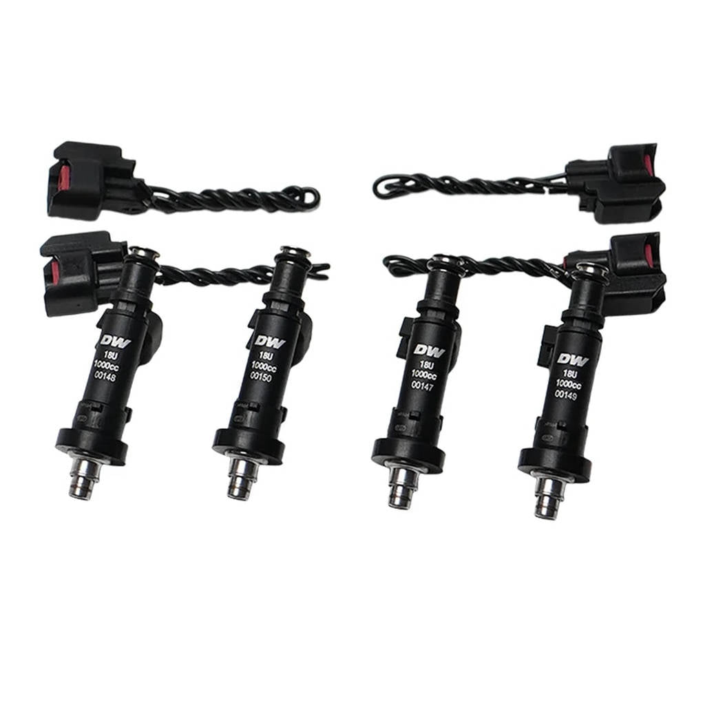 DEATSCHWERKS 18U-04-1000-4 Набір з 4 форсунок 1000 куб.см для Honda Civic B/D/H 92-00 і Integra OBD I і II Photo-0 
