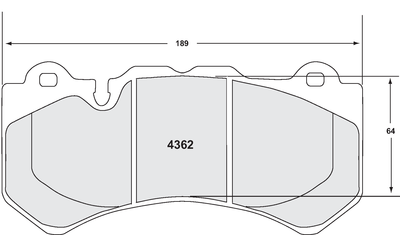 PFC 4362.08.19.44 гальмівні колодки передні RACE CMPD 08 19mm для NISSAN GT-R R35 Photo-1 