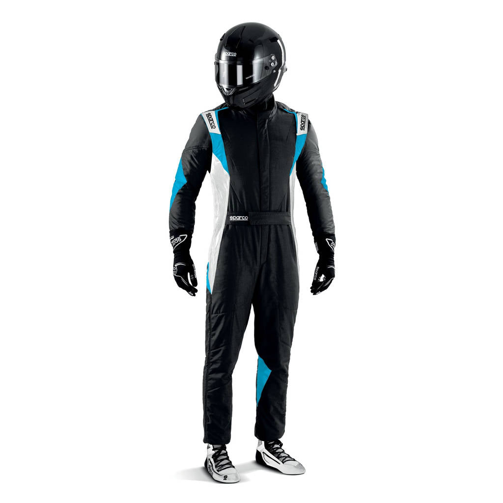 SPARCO 00114248NBAZ комбінезон для автоспорту SUPERLEGGERA R564, FIA 8856-2018, чорний/блакитний/білий, р-р 48 Photo-1 