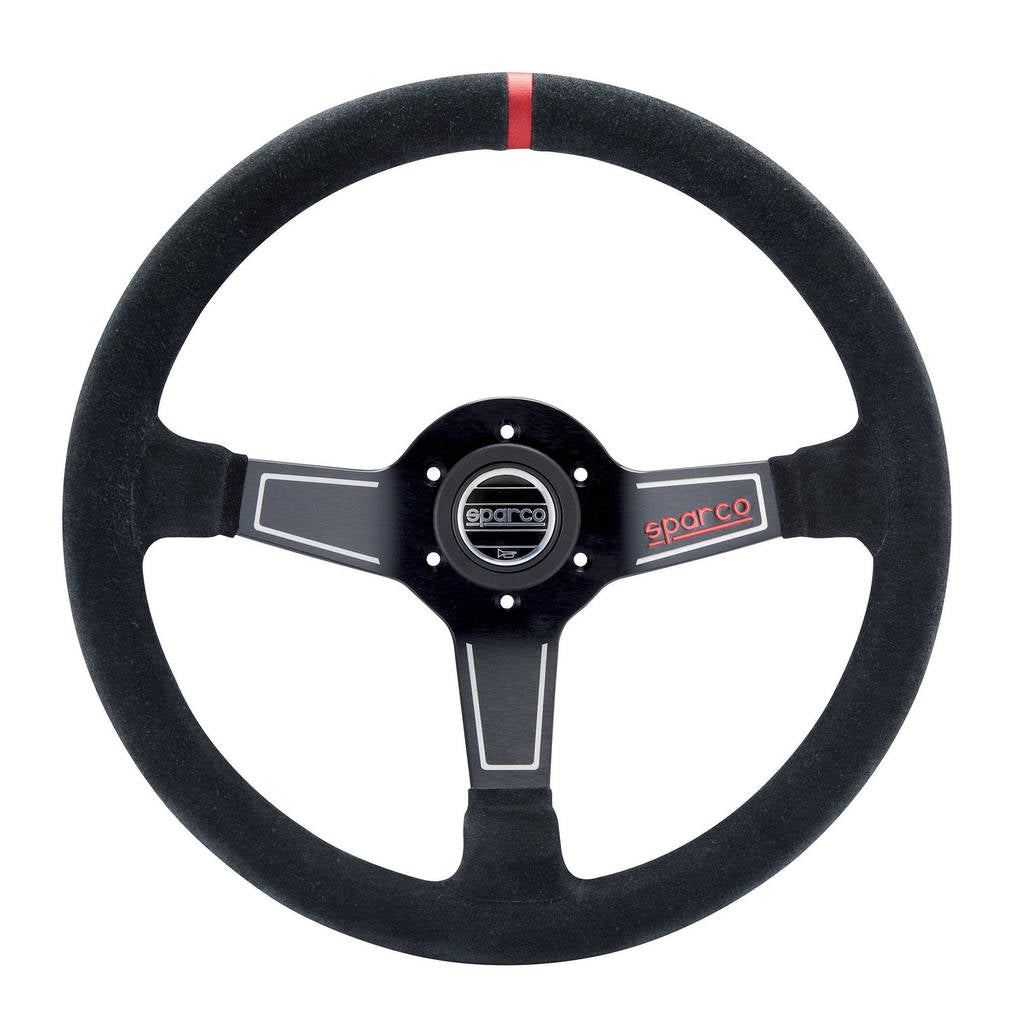 SPARCO 015L750SC Кермо L575, замша, чорний, діам. 350мм, виліт 63мм Photo-0 