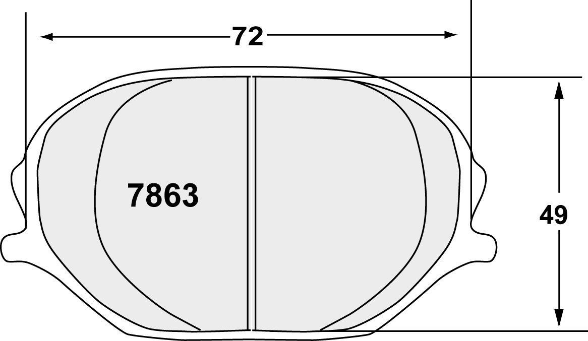 PFC 7863.11.16.44 Гальмівні колодки 11cmpd 16mm для ZR31 (48mm radial depth) Photo-1 
