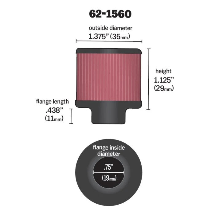 K & N 62-1560 фільтр вентиляції картера Photo-1 