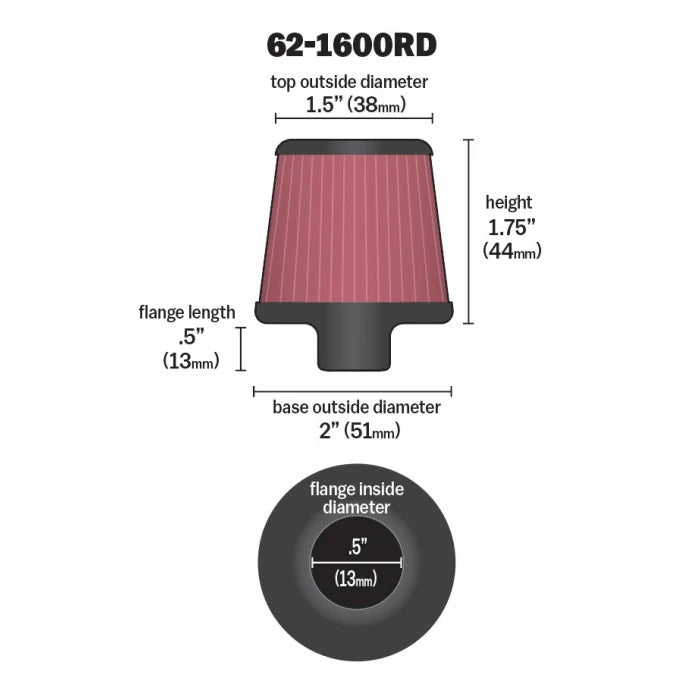 K&N 62-1600rd фільтр вентиляції картера Photo-0 